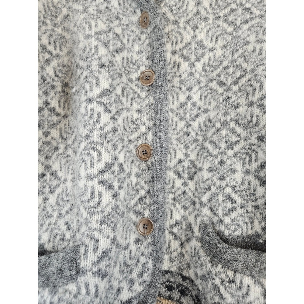 Saga vintage 70s 80s Icelandic sweater jumper 100% wool, size US L, D/NL 42 tan - Picture 3 of 6